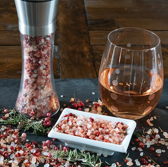 Rose infused Pink Salt Grinder by JB's Sensational Seasonings